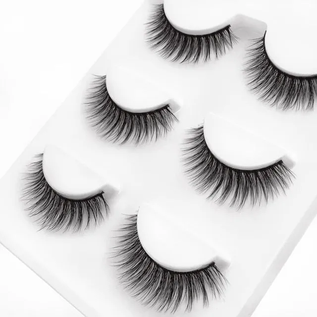 SHIDISHANGPIN 3 pairs 29 styles  Soft False Eyelashes / Fluffy Wispy Thick Lashes Handmade Lash Eye Makeup Tools